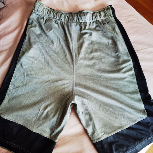 Nike men's gym shorts like new, gray and green