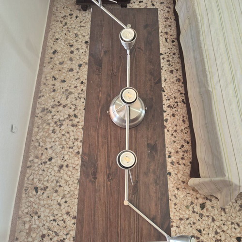 IKEA ceiling track light with 5 adjustable spotlights, used