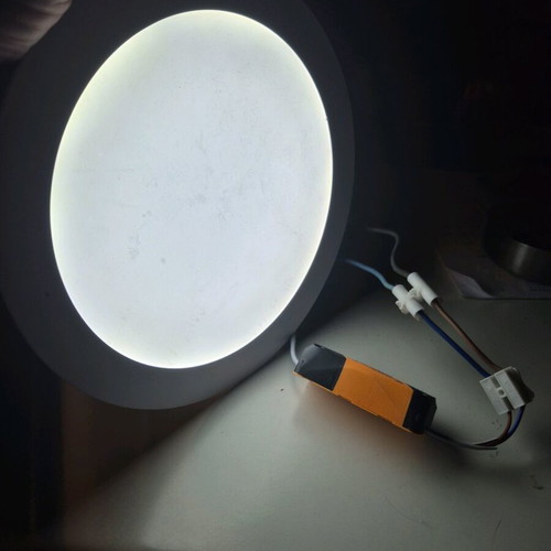 LED panel light 18W used, recessed, cool white light