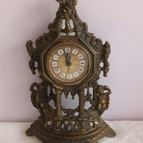 German brass clock 23x16 cm
