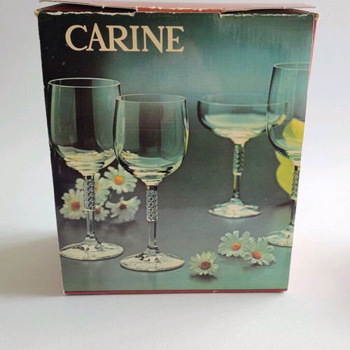 Carine crystal champagne glasses new, set of 6