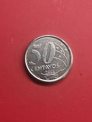 Brazil 50 Centavos Coin 2008 like new