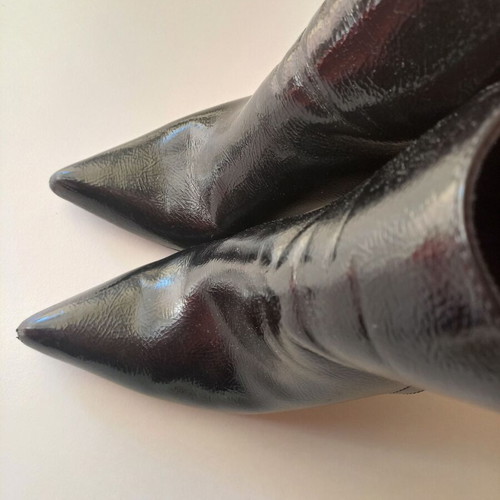 Tsakiris Mallas stiletto ankle boots black, like new, size 38