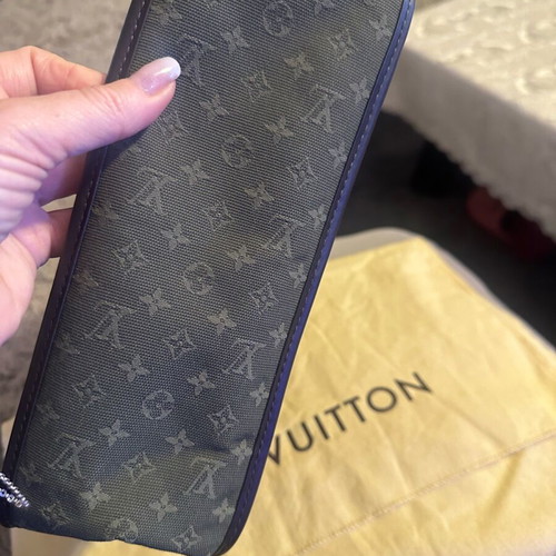 Louis Vuitton Kathleen cloth handbag FL1004 like new green
