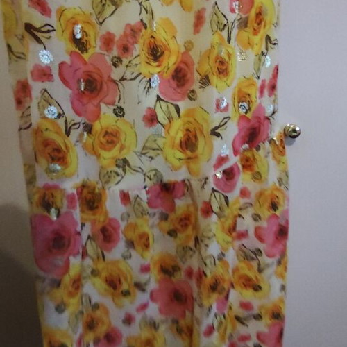 Long colorful wrap dress like new, size M