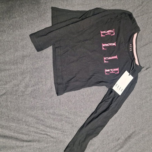 Elle long sleeve blouse new, size 8-9 years, black