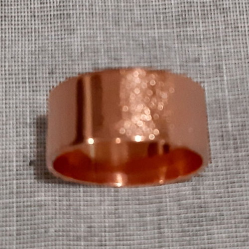 Mylos unisex hammered ring, pure copper, handmade
