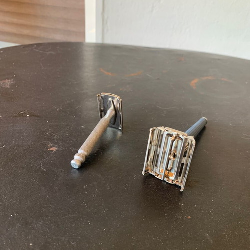 Gillette G2000 England TTO and Gillette Ball and Tech aluminum safety razors
