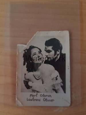 Merle Oberon Laurence Olivier photo used 4cmx6cm