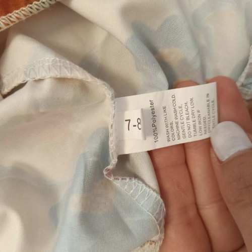 Floral airy dress like new, size 122 cm, multicolor