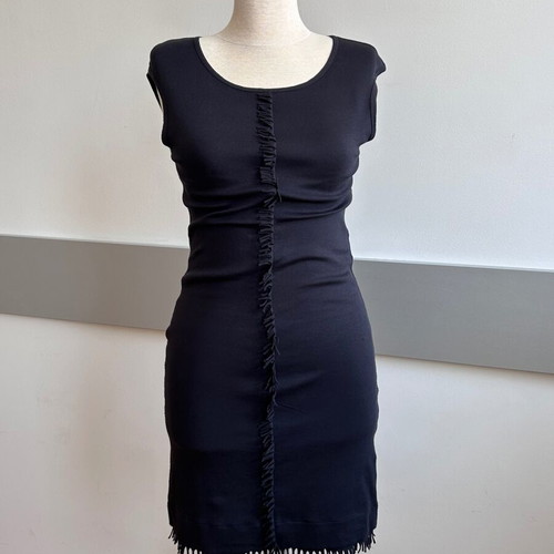 Marc Cain black ribbed cotton dress sport series like new, slim fit