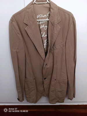 Camaro brown linen jacket like new, size M
