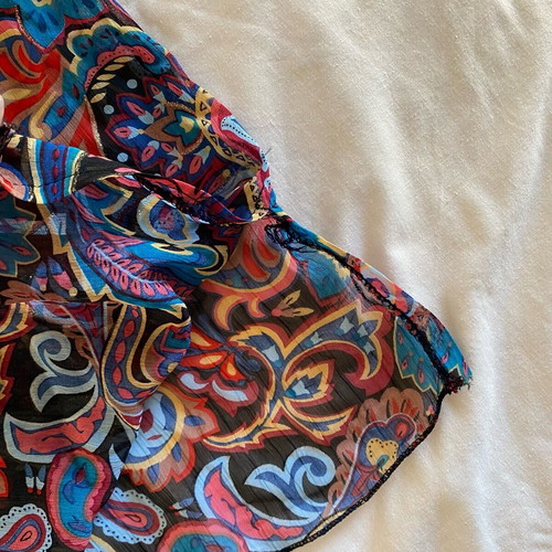 Summer beach blouse used, multicolor, size L