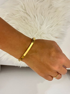 Simple handcuff bracelet new, gold color