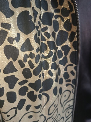 Кожено яке ново, естествена кожа, златист цвят, размер M