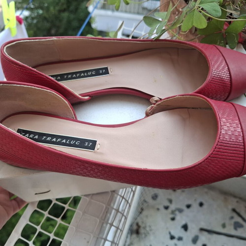 Zara red ballerinas like new, size 37
