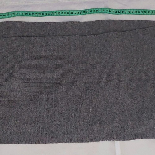 2 Unisex Grey Wool Knit Scarves, Used, Large Size