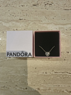Pandora silver heart necklace 925 ALE like new