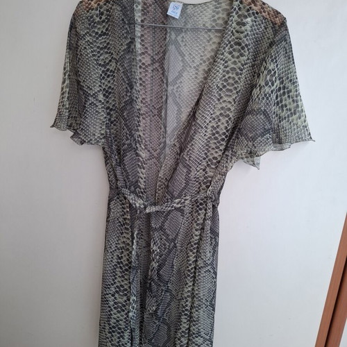 Nightdress and robe set S/M, multicolor