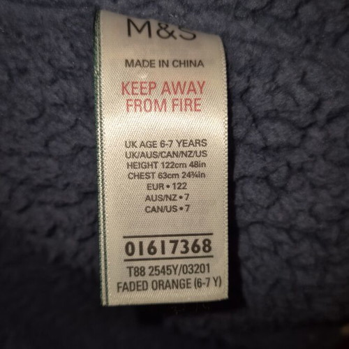 Marks & Spencer padded vest like new, yellow, age 6-7