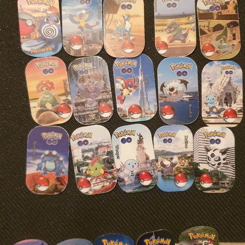 Pokemon Go metal tags used, set of 25