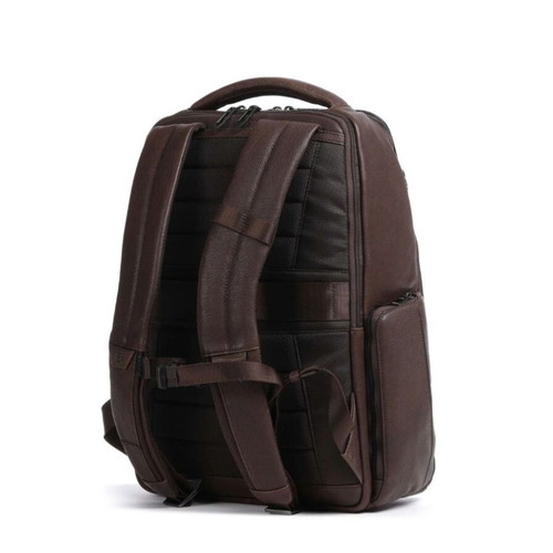 Piquadro leather backpack new, brown, for 15.6'' laptop