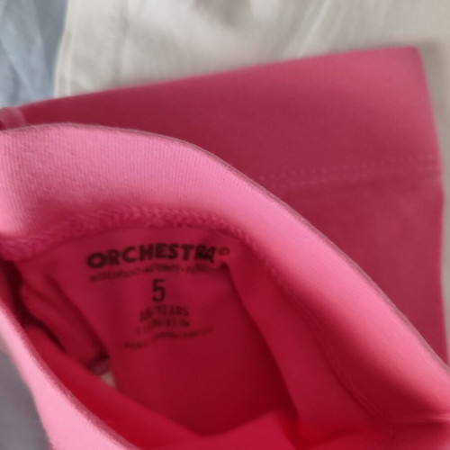 Zara summer clothes set for girl used, age 5-6, white and pink