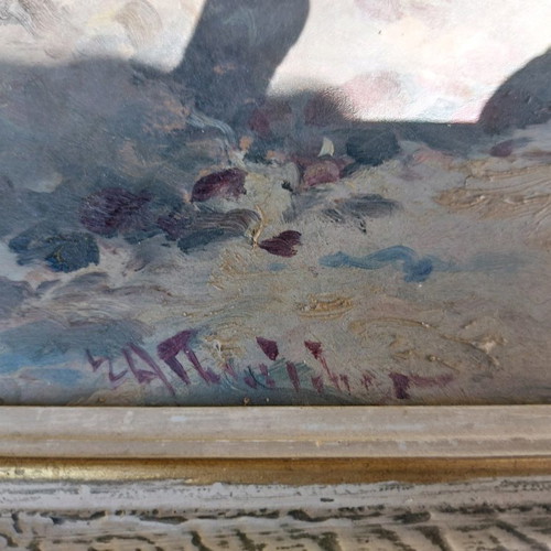 E. Pantazopoulos oil painting artwork