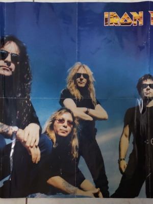 Iron Maiden double-sided poster used from Metal Hammer magazine