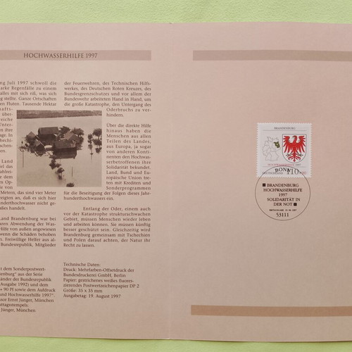 Germany 1997 stamp with Bonn first day cover
