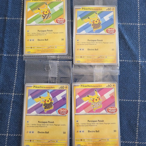 Pokemon Pikachu Batik full set new, Indonesian