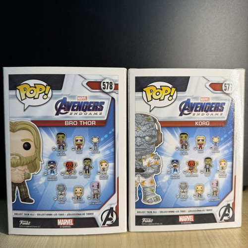 Funko Pop Marvel Avengers Endgame Bro Thor and Gamer Korg Set