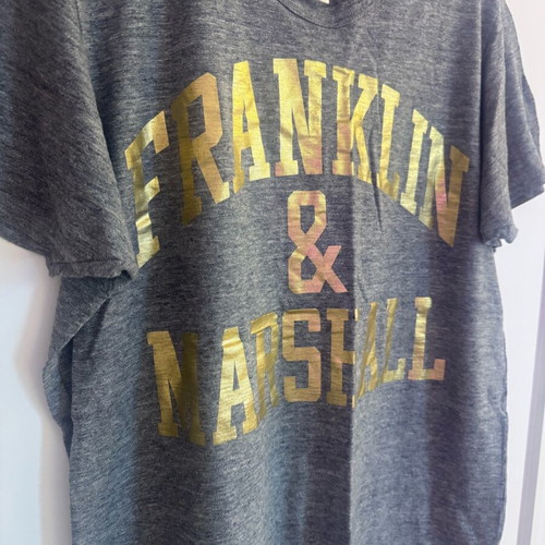 Franklin & Marshall Top oversized, like new, grey and gold