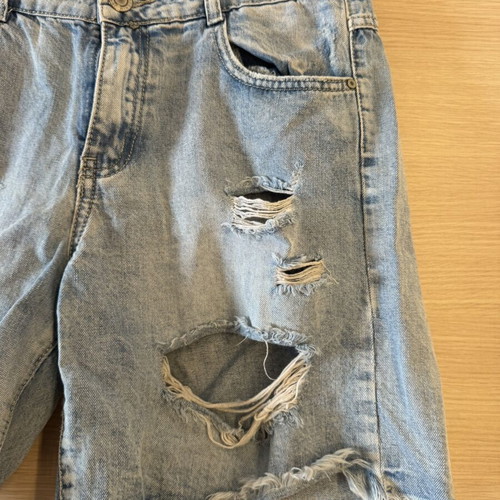 Miss Two distressed denim Bermuda shorts, size L/44