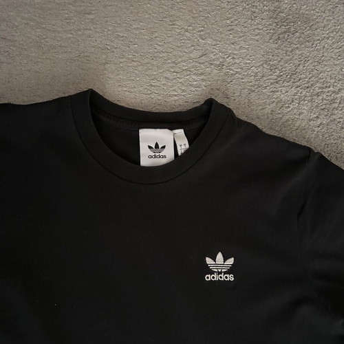 Adidas Originals Trefoil Essentials cotton t-shirt black size S