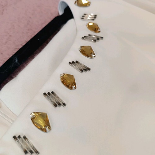 Cream dress with stones like new