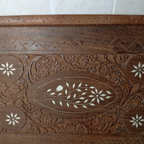 Wooden Handmade Carved Tray Like New
