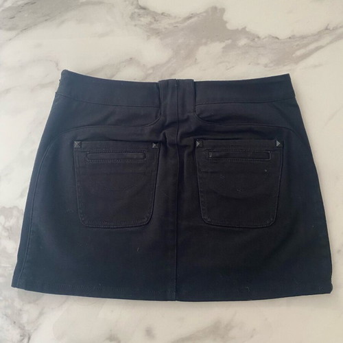 DKNY black denim mini skirt like new, size S