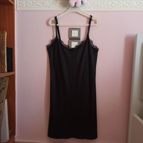 Lynne women's dress black medium like new, mini lingerie style