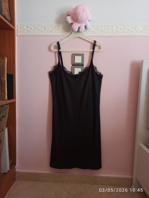 Lynne women's dress black medium like new, mini lingerie style