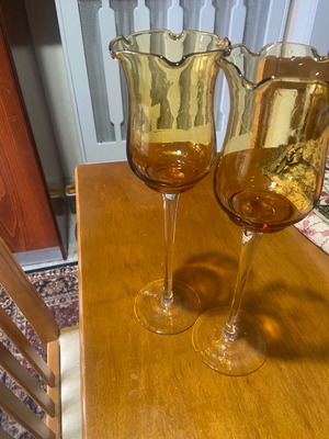 Vintage glass decorative set like new with glasses, bowls and basket
