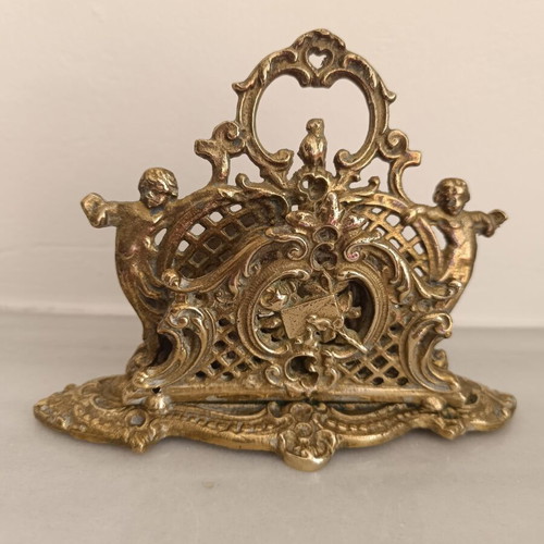 Vintage porte-lettres Art Nouveau brass like new