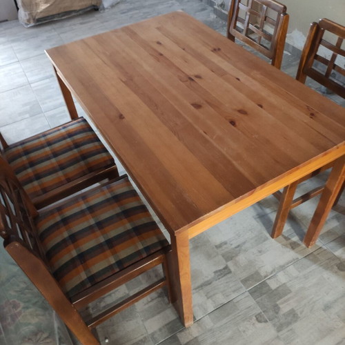 IKEA JOKKMOKK solid pine wood table with 4 wooden chairs
