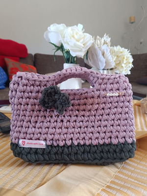 Handmade knitted handbag small new
