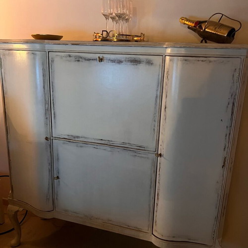 Dining set 9 pieces white, like new