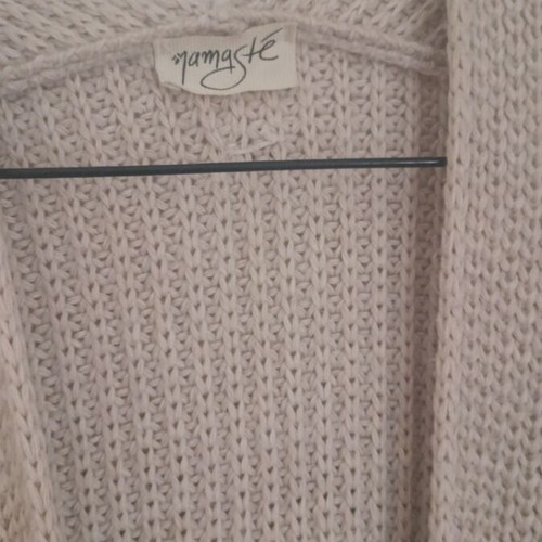 Namaste cardigan like new, beige, thick knit for cold weather