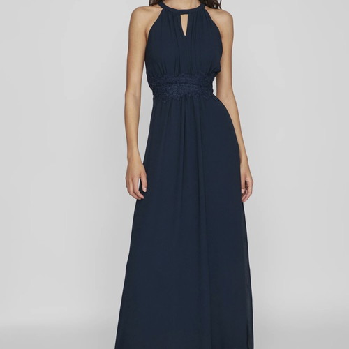 Vila long dark blue dress new with tags size S/36