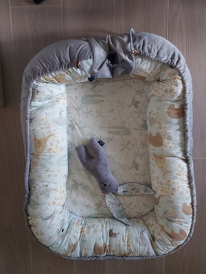 La Millou baby nest used, 110x70cm adjustable size pillow