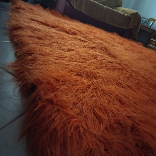 Handmade orange velentza rug new 2m x 2.15m