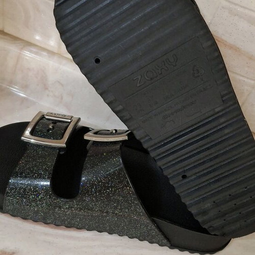 Zaxy slippers black like new, size 37